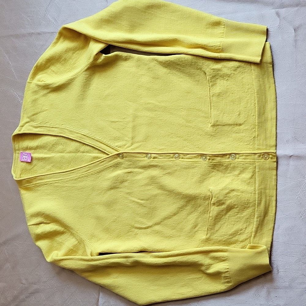 Basler EUC junior yellow cardigan sweater size 12.